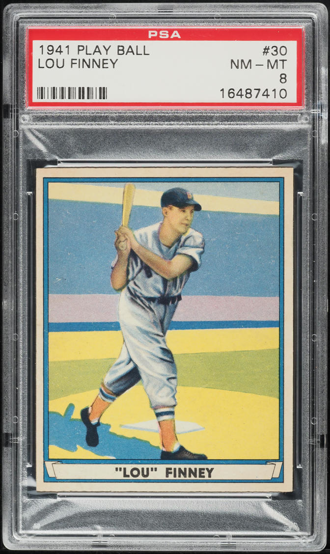 1941 Play Ball Lou Finney #30 PSA 8 NM-MT