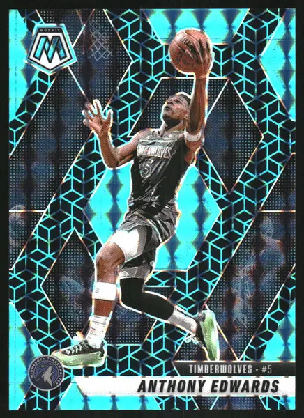 2024-25 Panini Mosaic Spectris Blue FOTL Mosaic #36 Anthony Edwards /25