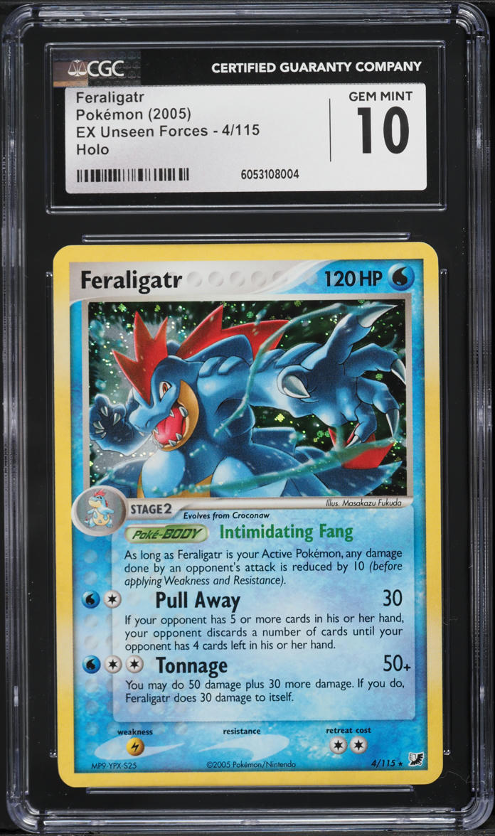 2005 Pokemon EX Unseen Forces Holo Feraligatr #4 CGC 10 GEM MINT