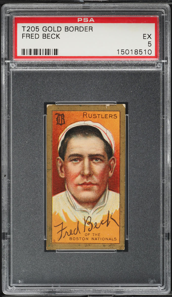 1911 T205 Gold Border Fred Beck PSA 5 EX