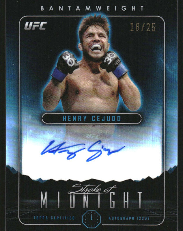 2024 Topps Midnight UFC Stroke of Midnight Auto Moonrise Henry Cejudo /25