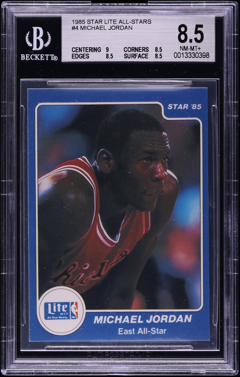1985 Star Lite All-Stars Michael Jordan ROOKIE #4 BGS 8.5 NM-MT+