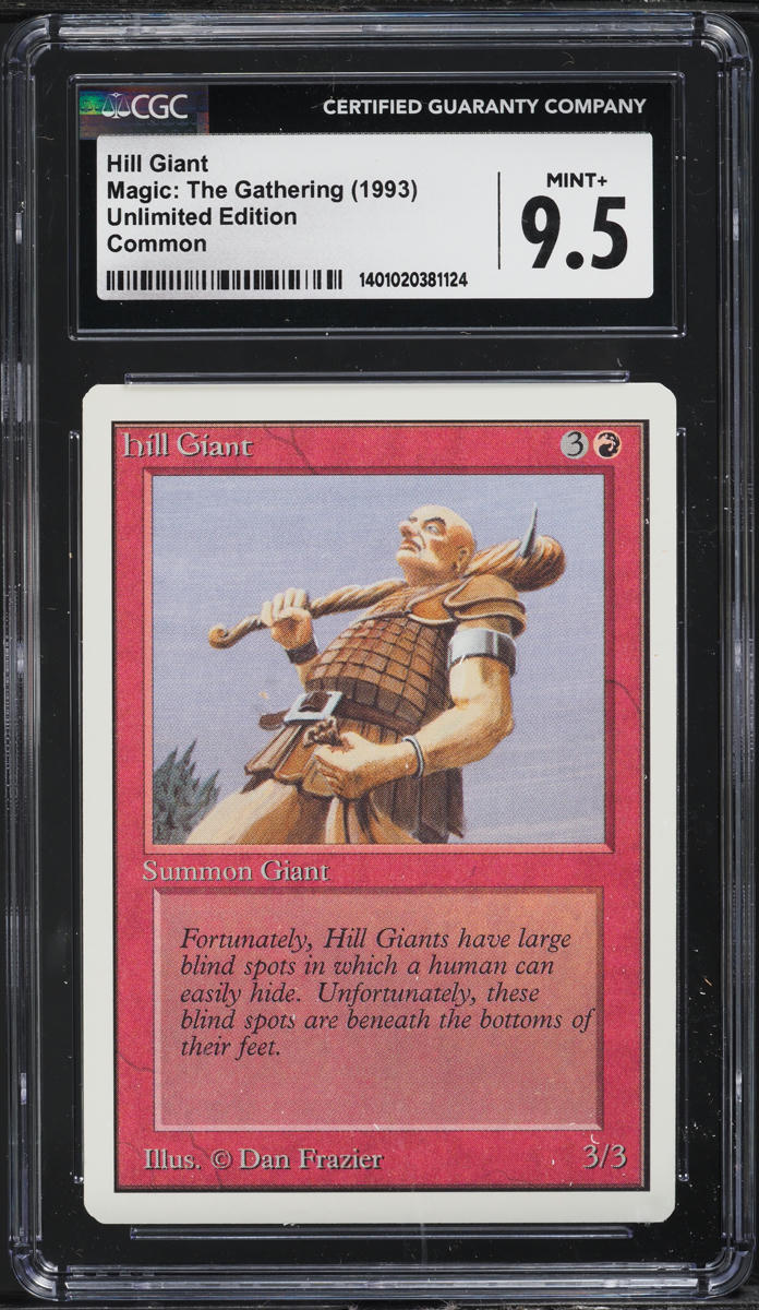 1993 Magic The Gathering MTG Unlimited Hill Giant CGC 9.5 MINT+