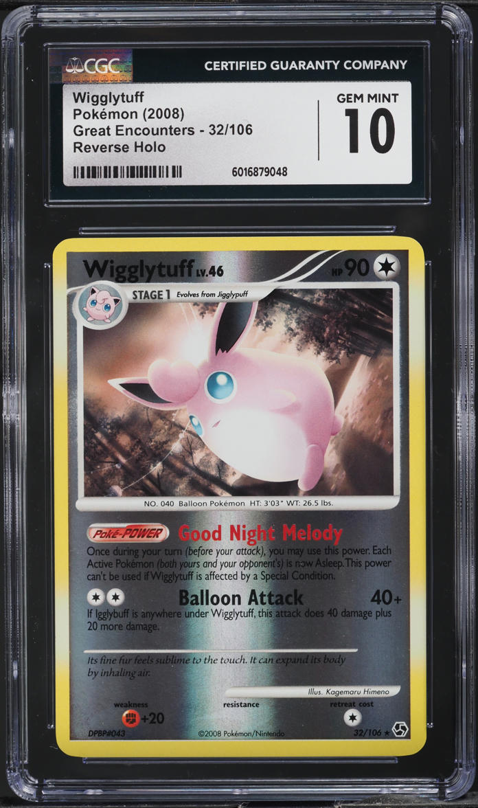 2008 Pokemon DP Great Encounters Reverse Holo Wigglytuff #32 CGC 10 GEM MINT