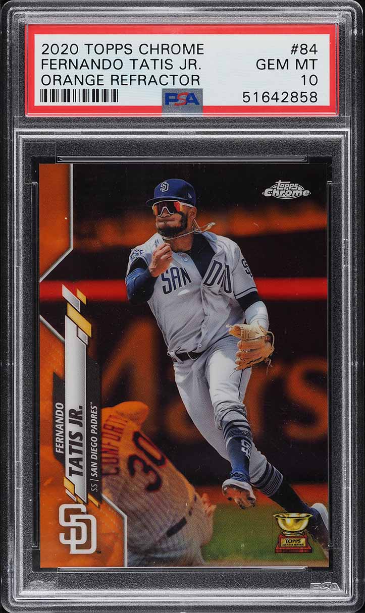 2020 Topps Chrome Orange Refractor Fernando Tatis Jr. /25 #84 PSA 10 GEM MINT