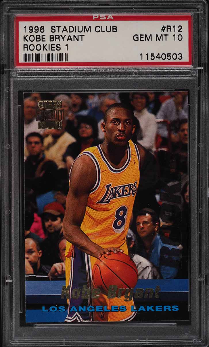1996 Stadium Club Rookies 1 Kobe Bryant ROOKIE #R12 PSA 10 GEM MINT