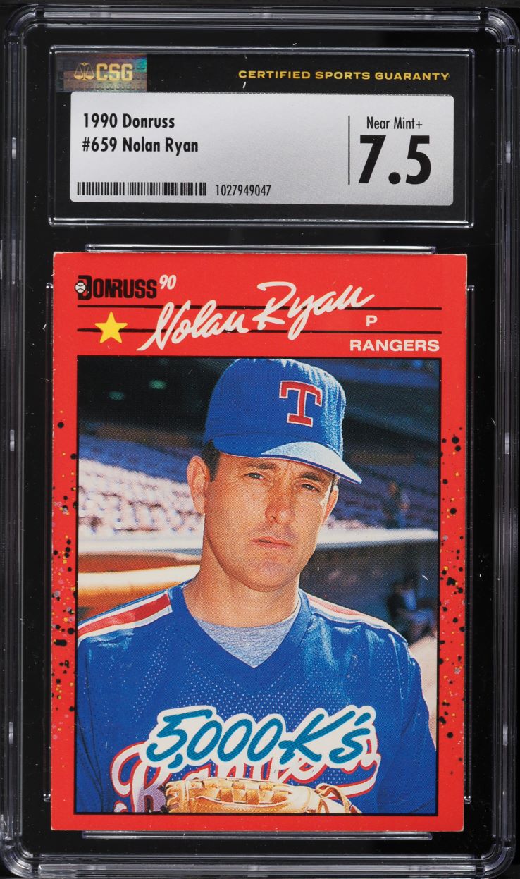 1990 Donruss Nolan Ryan #659 CSG 7.5 NRMT+