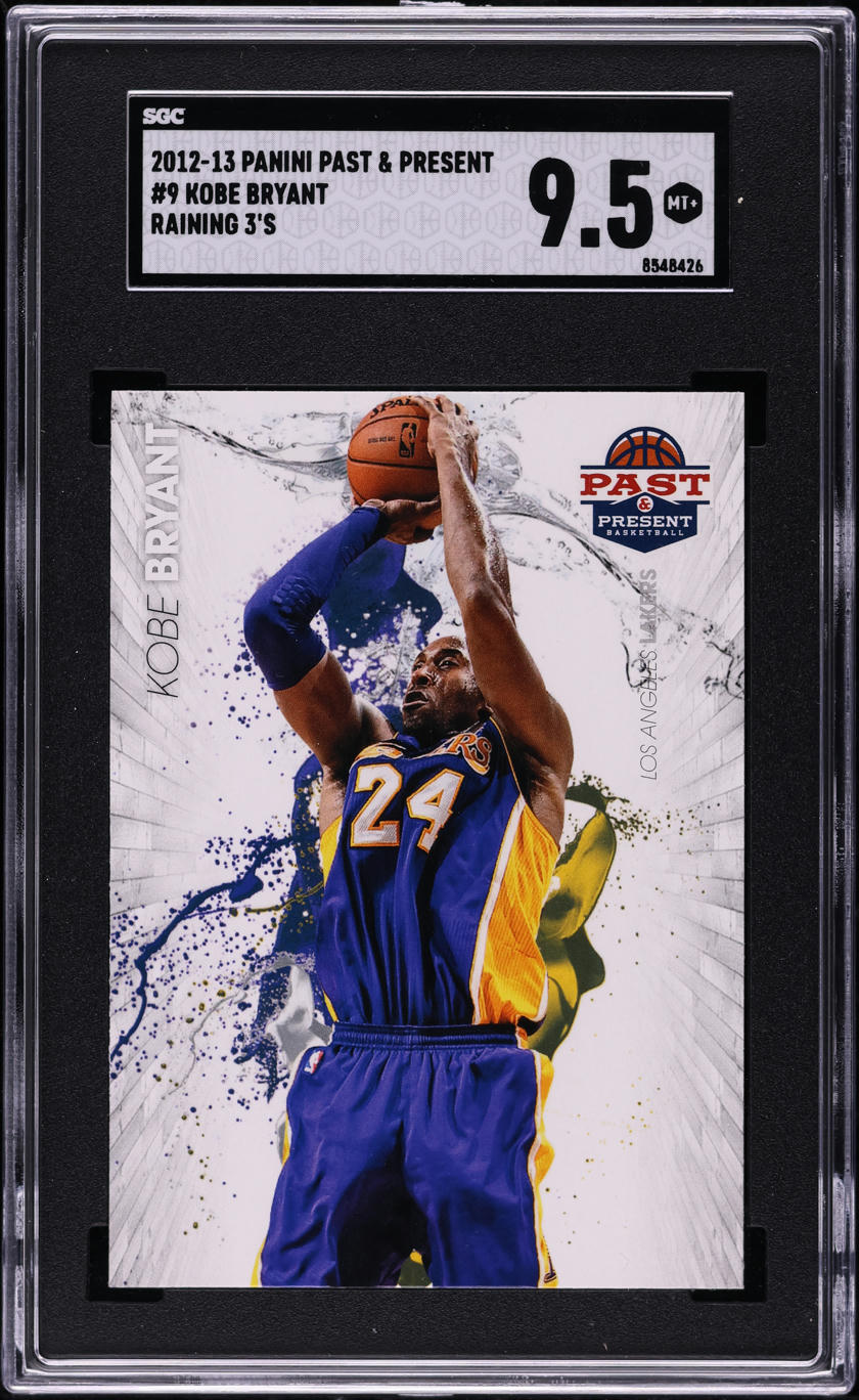 2012 Panini Past & Present Raining 3's Kobe Bryant #9 SGC 9.5 MINT+