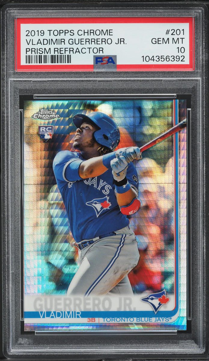 2019 Topps Chrome Prism Refractor Vladimir Guerrero Jr. ROOKIE #201 PSA 10 GEM