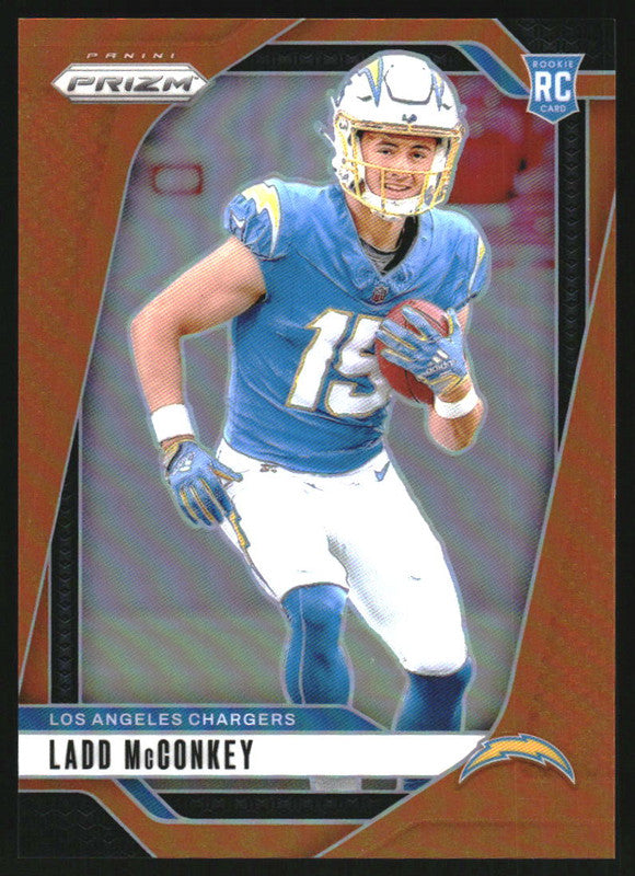 2024 Panini Prizm Orange Prizm #365 Ladd McConkey RC /249