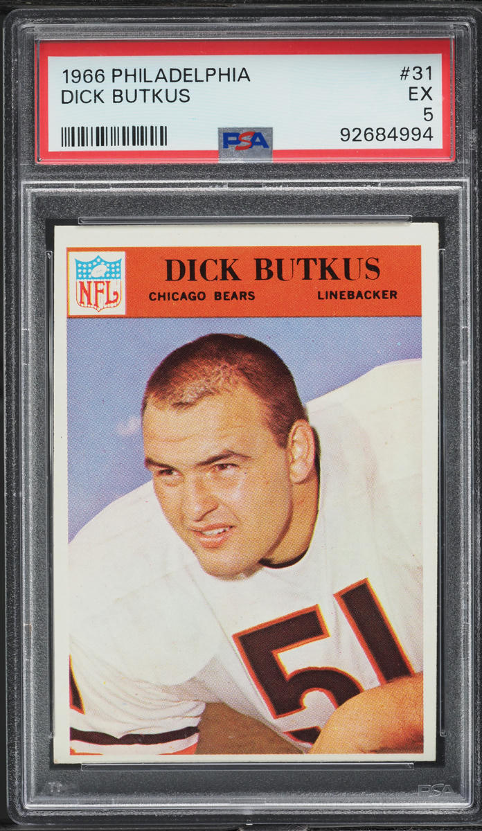 1966 Philadelphia Dick Butkus ROOKIE #31 PSA 5 EX
