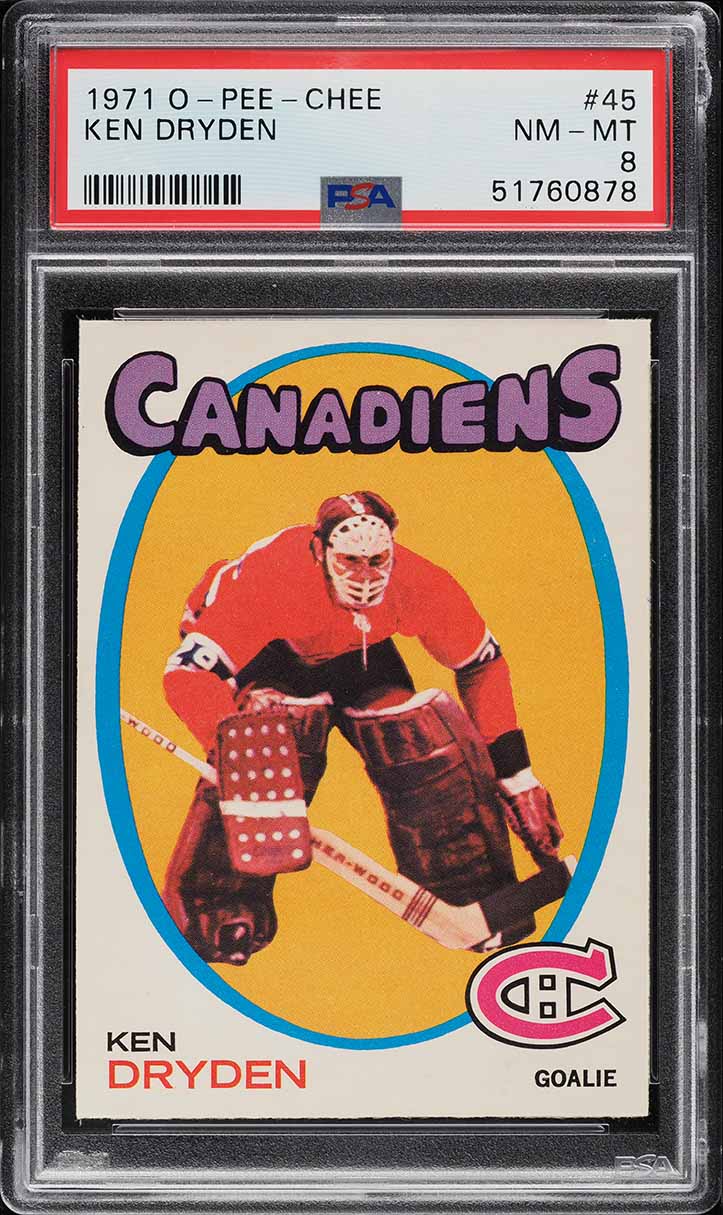 1971 O-Pee-Chee Hockey Ken Dryden ROOKIE #45 PSA 8 NM-MT