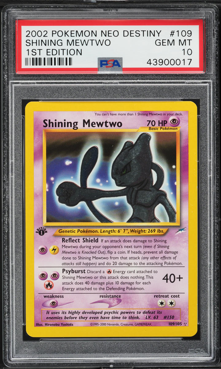Shining Mewtwo 2002 Neo Destiny #109/105 1st Edition Holo
