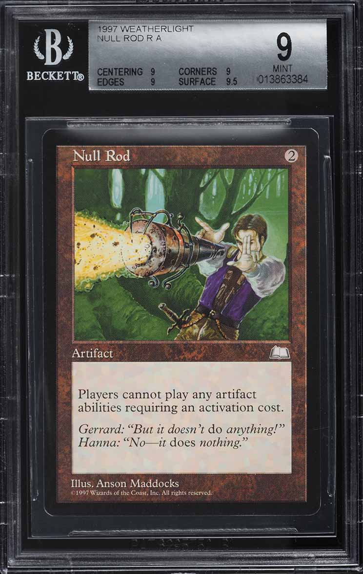 1997 Magic The Gathering MTG Weatherlight Null Rod R A BGS 9 MINT