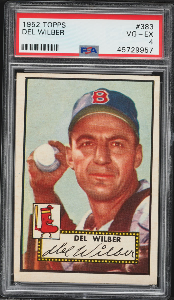 1952 Topps Del Wilber #383 PSA 4 VGEX