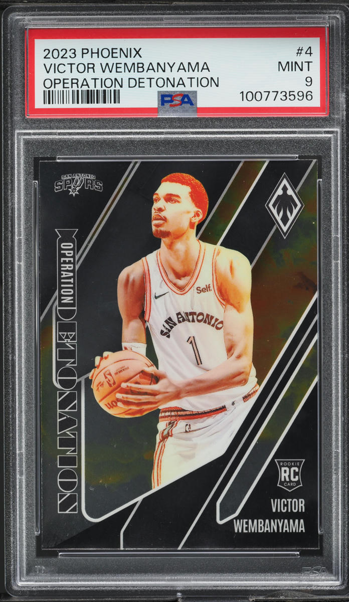 2023 Panini Phoenix Operation Detonation Victor Wembanyama ROOKIE #4 PSA 9 MINT
