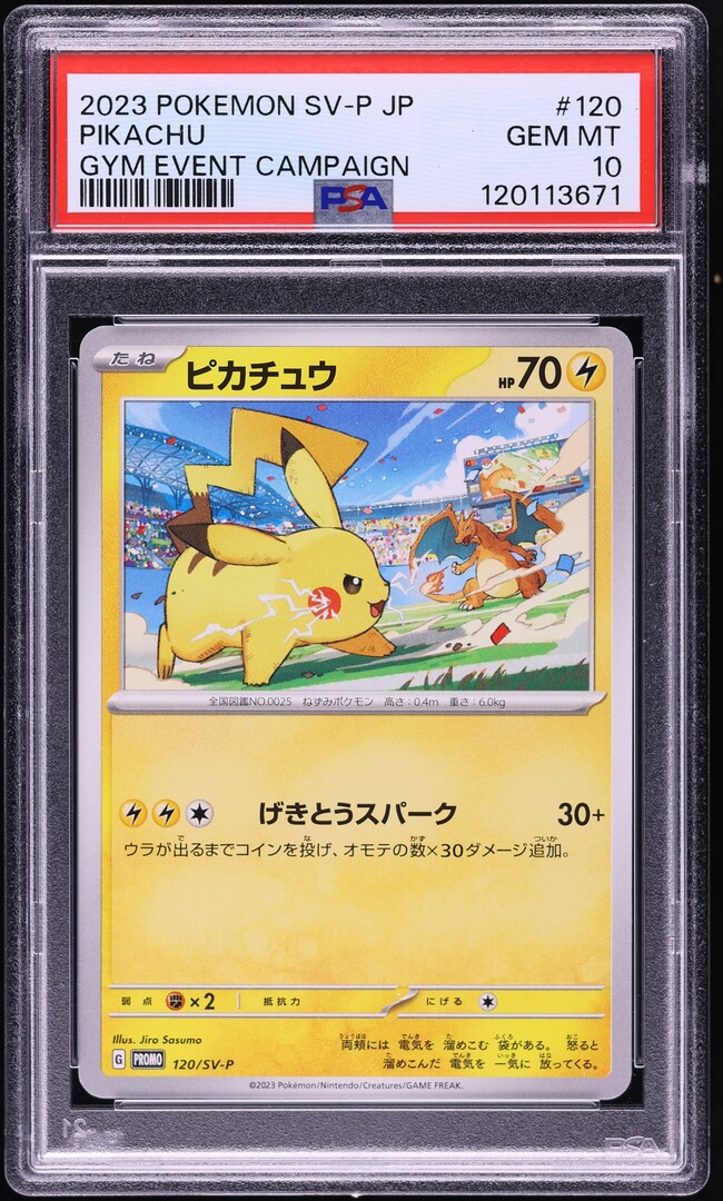 2023 Pokemon Japanese SV Promo Gym Event Campaign Pikachu #120 PSA 10 GEM MINT
