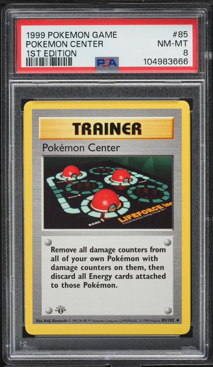 1999 Pokemon Base Set 1st Edition Pokemon Center #85 PSA 8 NM-MT