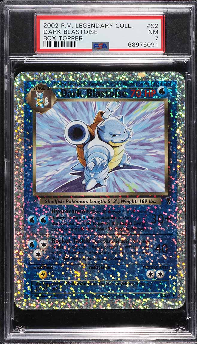 2002 Pokemon Legendary Collection Box Topper Dark Blastoise #S2 PSA 7 NRMT