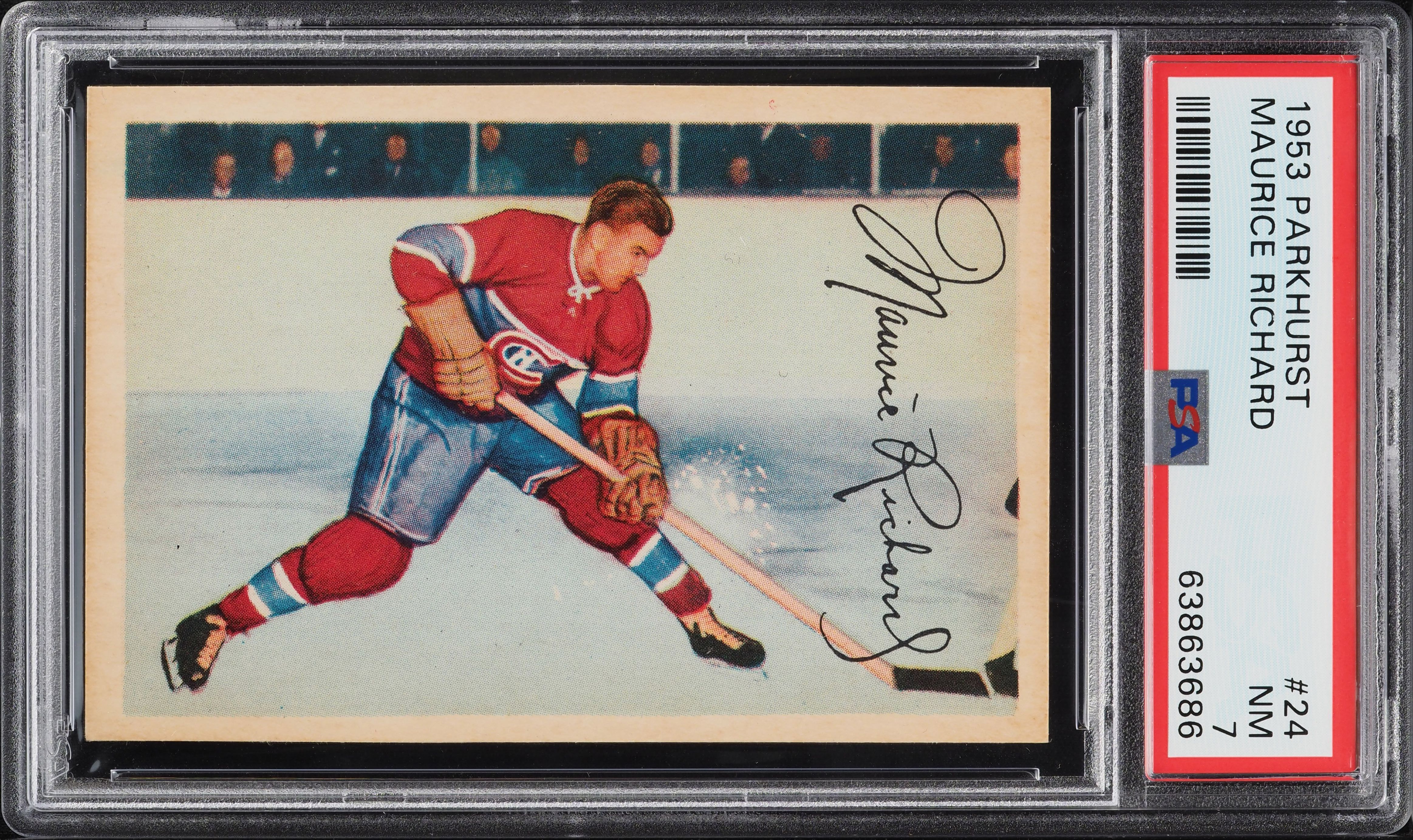 1953 Parkhurst Maurice 'Rocket' Richard #24 PSA 7 NRMT