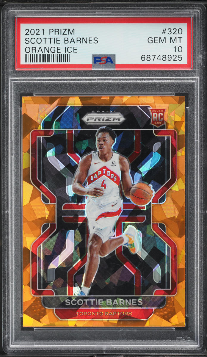 2021 Panini Prizm Orange Ice Scottie Barnes ROOKIE #320 PSA 10 GEM MINT