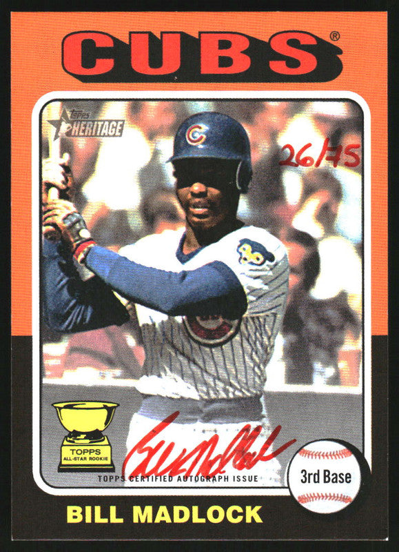 2024 Topps Heritage Real One Autographs Red Ink #ROABMA Bill Madlock /75