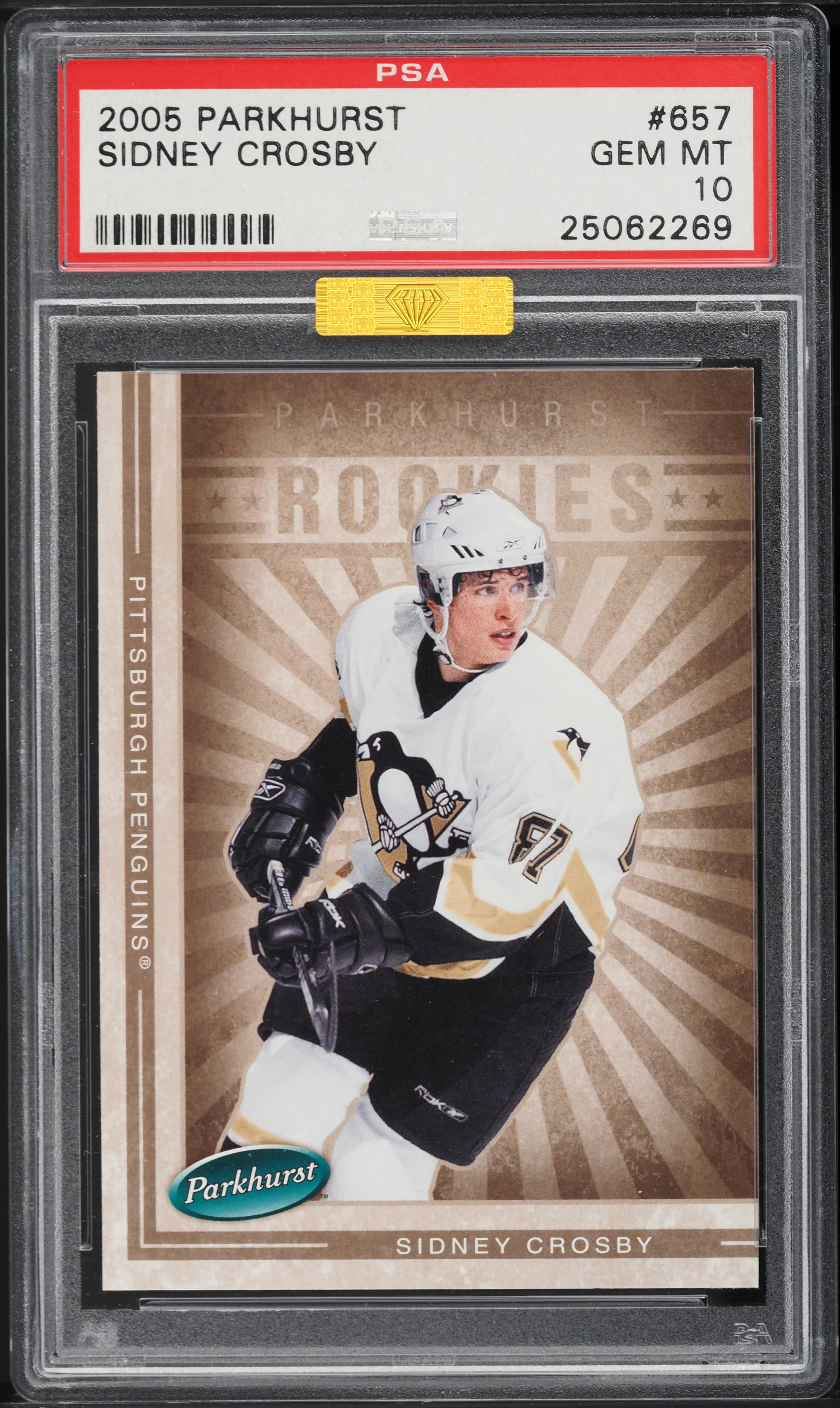 2005 Parkhurst Sidney Crosby ROOKIE #657 MBA PSA 10 GEM MINT