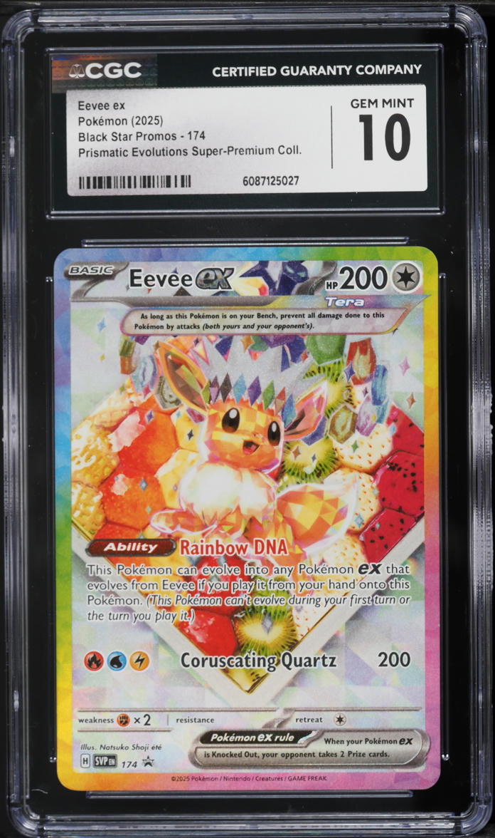 2025 Pokemon SV Promo Prismatic Evolutions Super Premium Eevee ex #174 CGC 10 GEM MINT