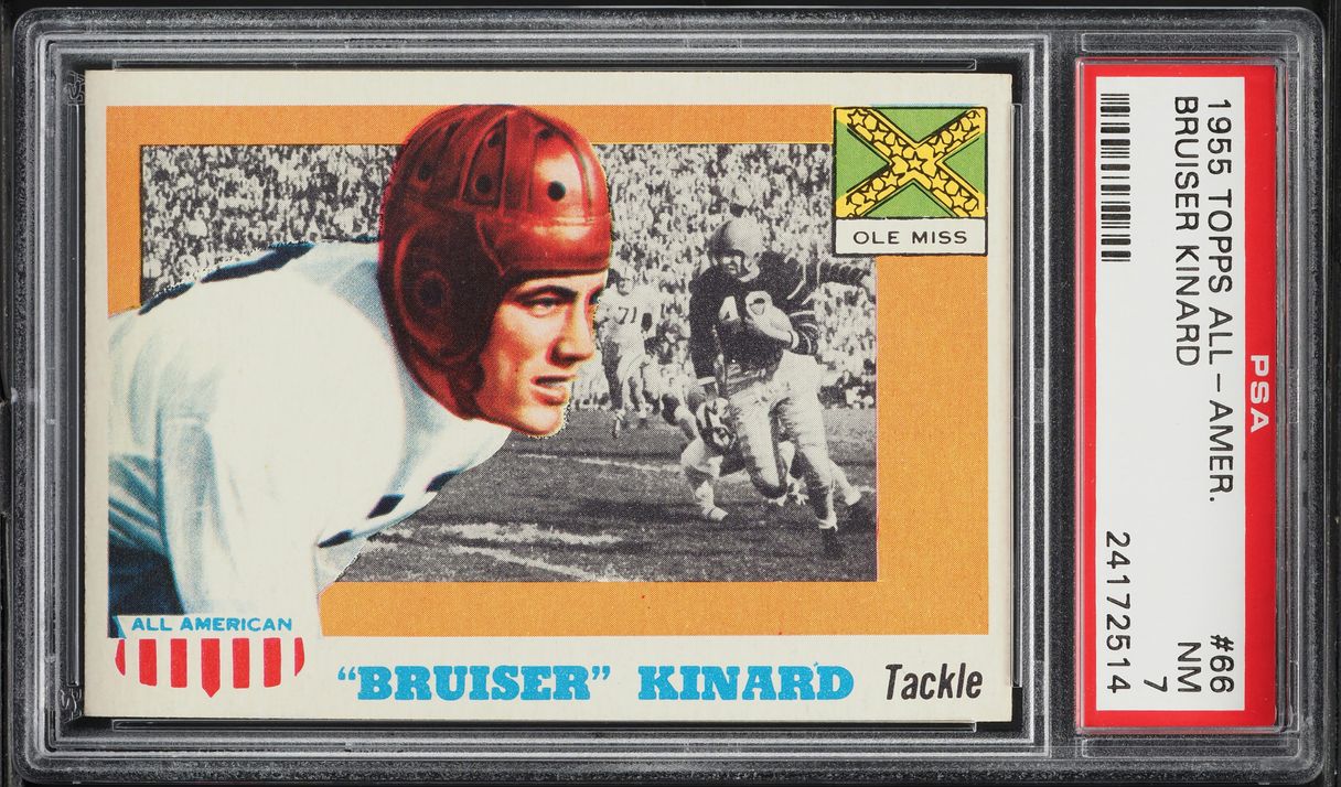 1955 Topps All-American Bruiser Kinard ROOKIE #66 PSA 7 NRMT