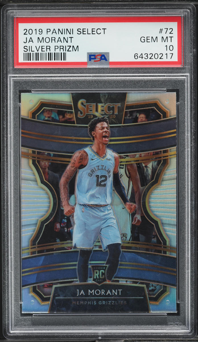 2019 Panini Select Concourse Silver Prizm Ja Morant ROOKIE #72 PSA 10 GEM MINT