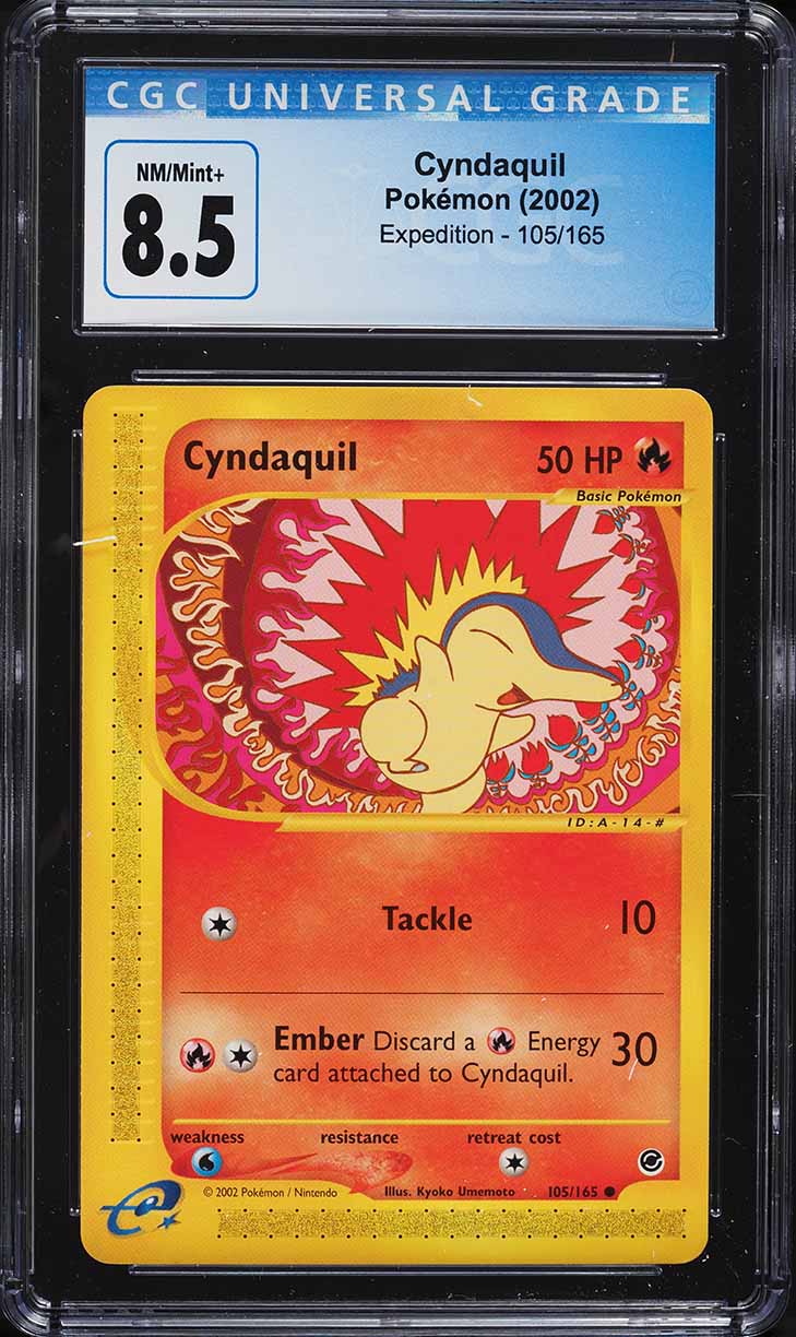 2002 Pokemon Expedition Cyndaquil #105 CGC 8.5 NM-MT+