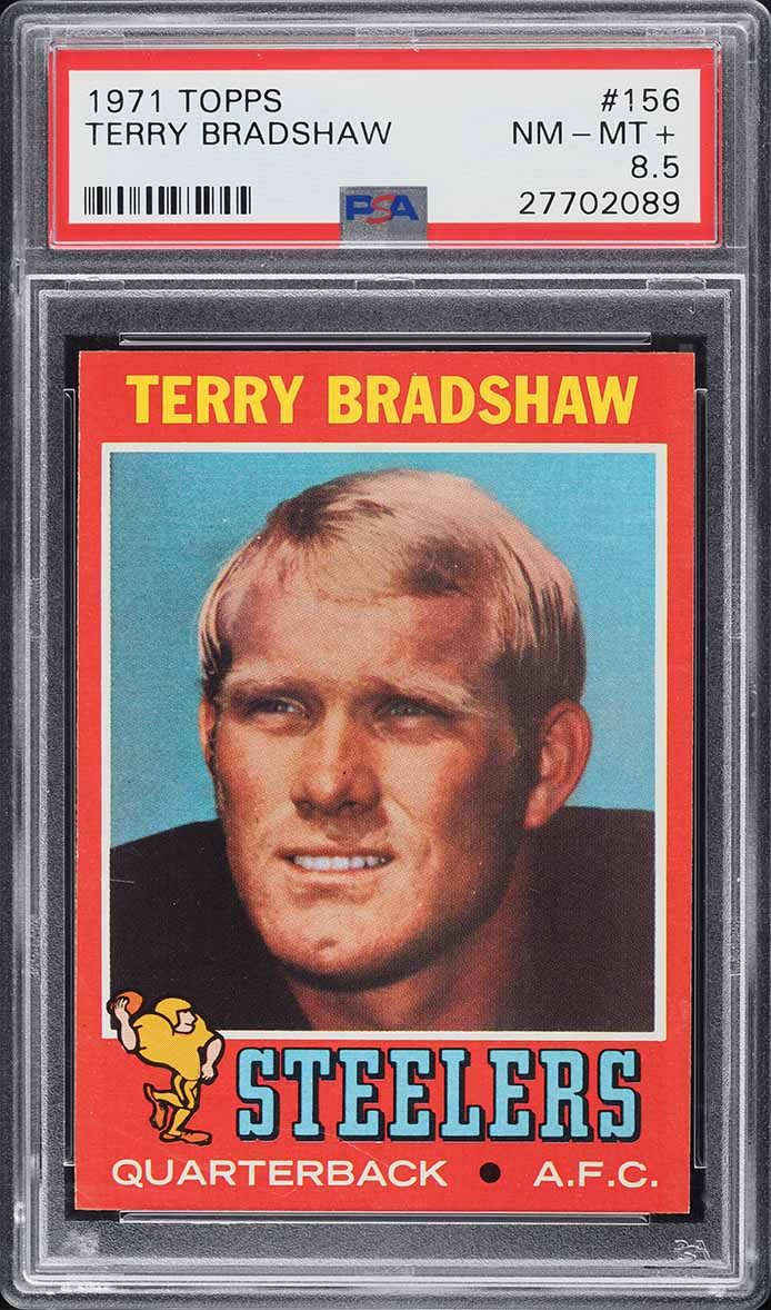 1971 Topps Football Terry Bradshaw ROOKIE #156 PSA 8.5 NM-MT+