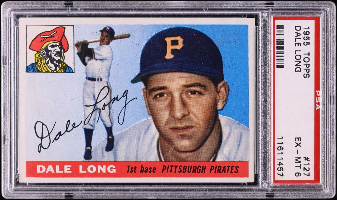 1955 Topps Dale Long ROOKIE #127 PSA 6 EXMT