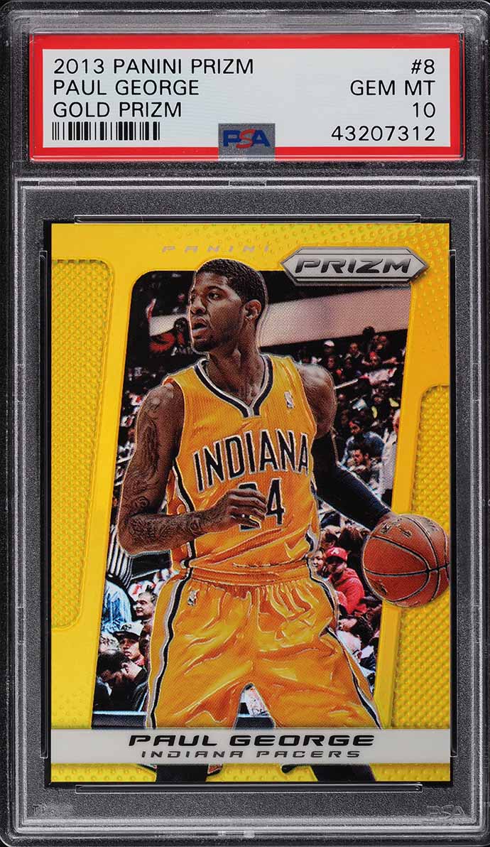 2013 Panini Prizm Gold Prizms Paul George /10 #8 PSA 10 GEM MINT