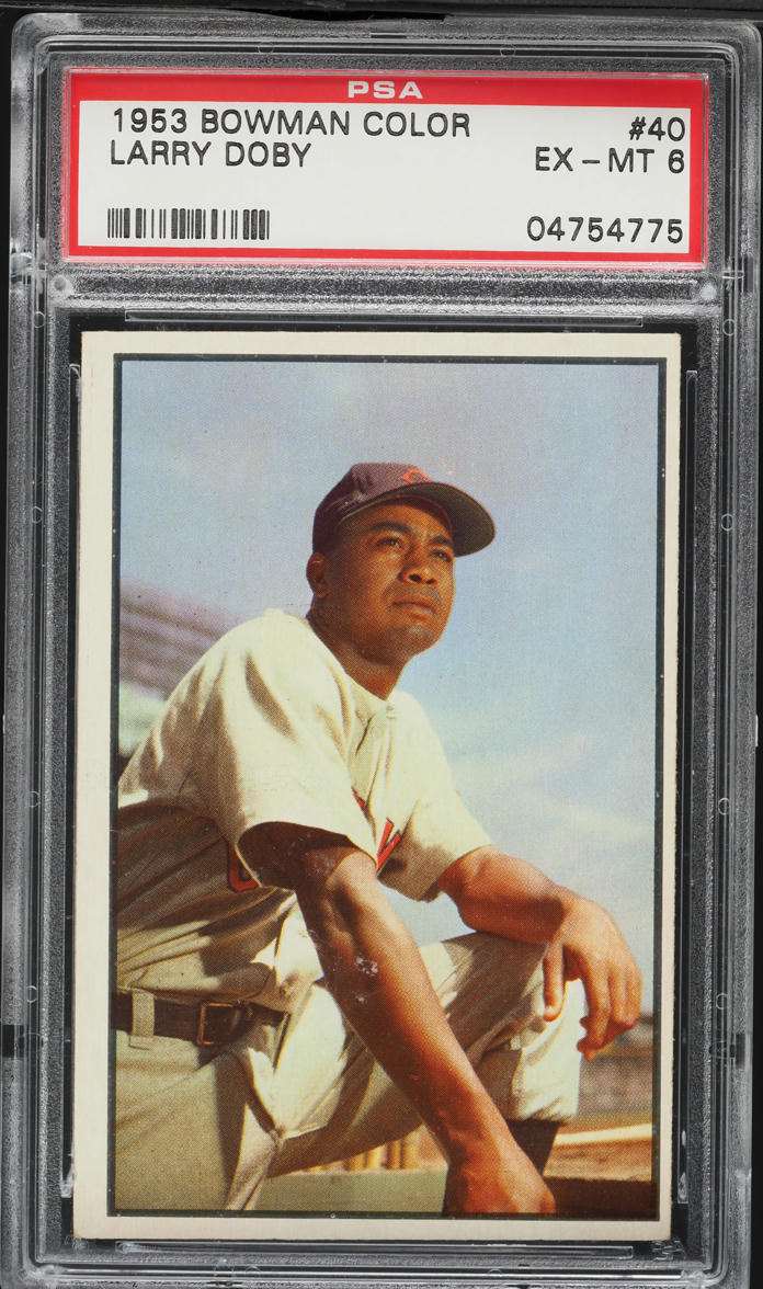1953 Bowman Color Larry Doby #40 PSA 6 EXMT