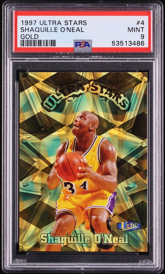 1997 Ultra Stars Gold Shaquille O'Neal #4 PSA 9 MINT
