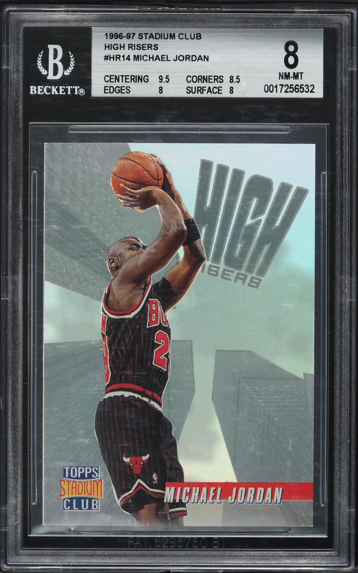 1996 Stadium Club High Risers Michael Jordan #HR14 BGS 8 NM-MT