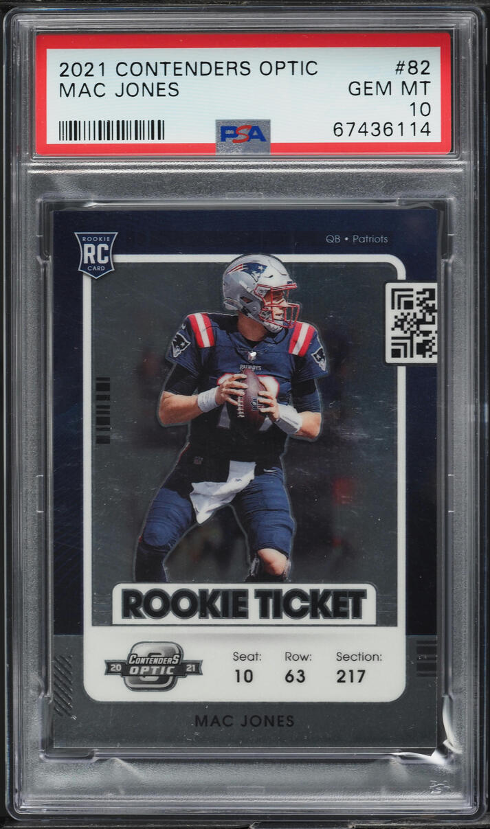 2021 Panini Contenders Optic Mac Jones ROOKIE #82 PSA 10 GEM MINT
