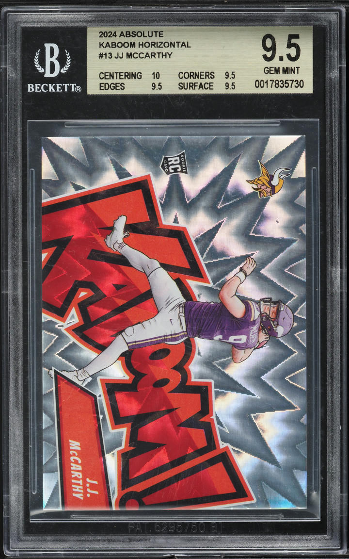 2024 Absolute Kaboom Horizontal JJ McCarthy ROOKIE #13 BGS 9.5 GEM MINT