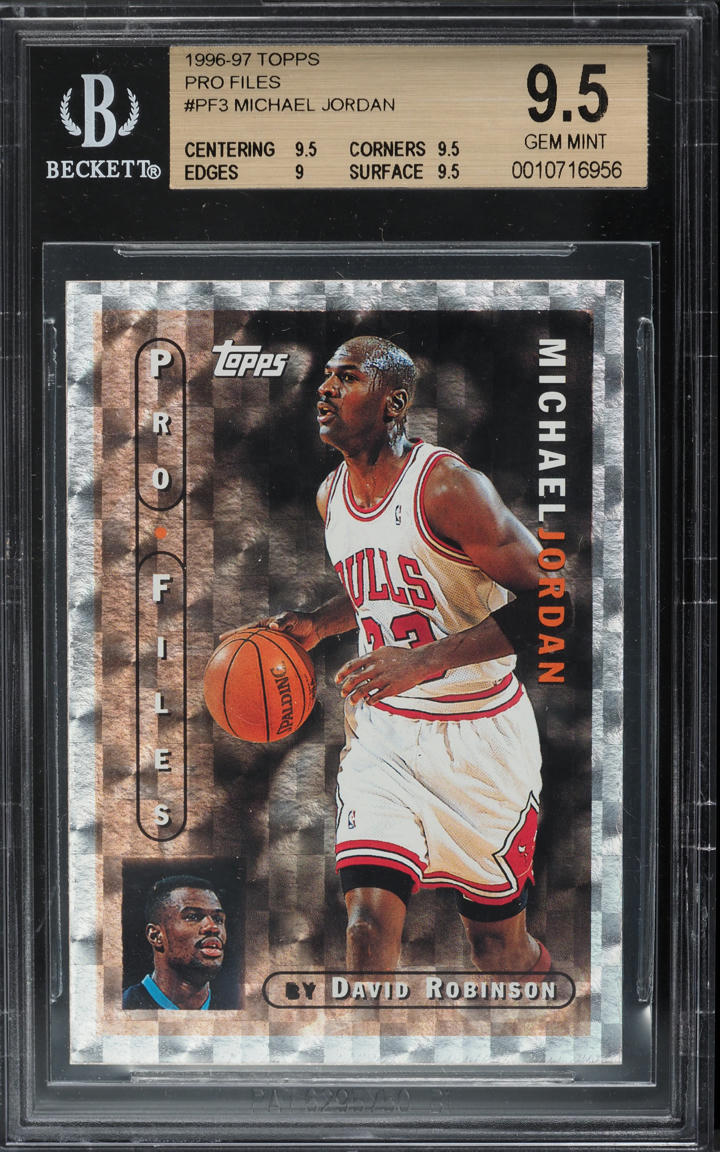 1996 Topps Pro Files Michael Jordan #PF-3 BGS 9.5 GEM MINT
