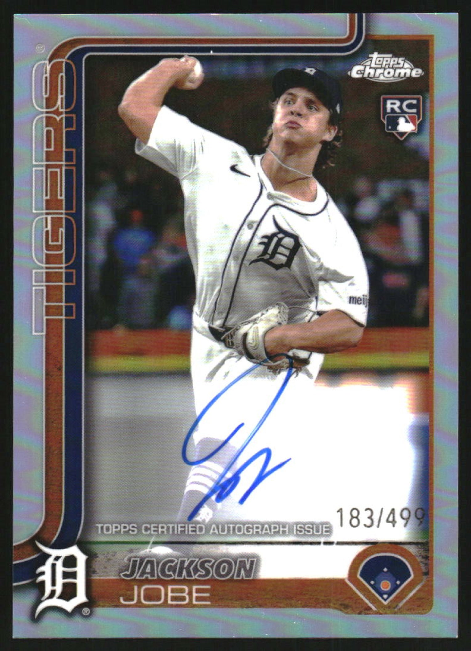 2025 Topps Chrome Rookie Autographs Refractor #RA-JJO Jackson Jobe RC Auto /499