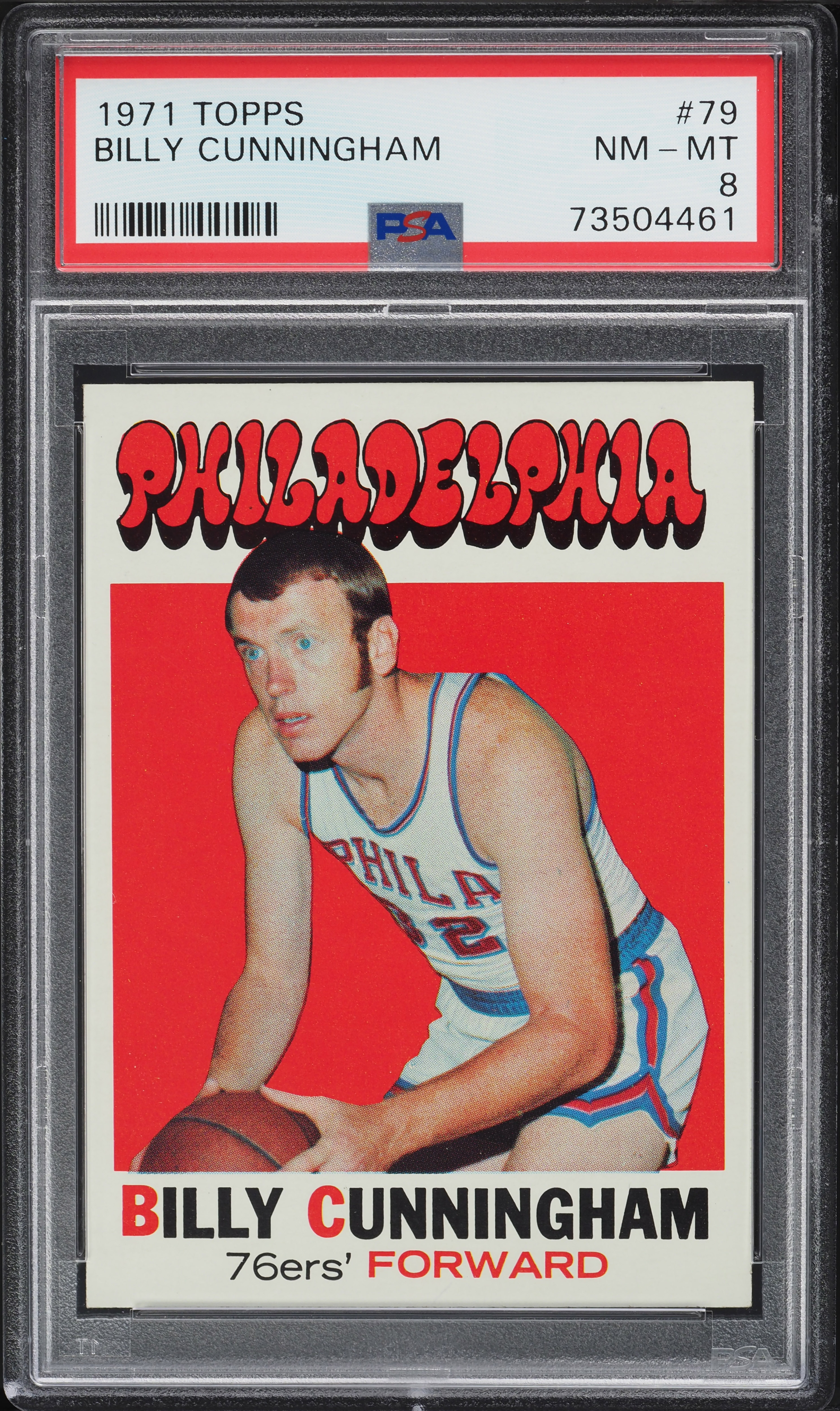 1971 Topps Basketball Billy Cunningham #79 PSA 8 NM-MT