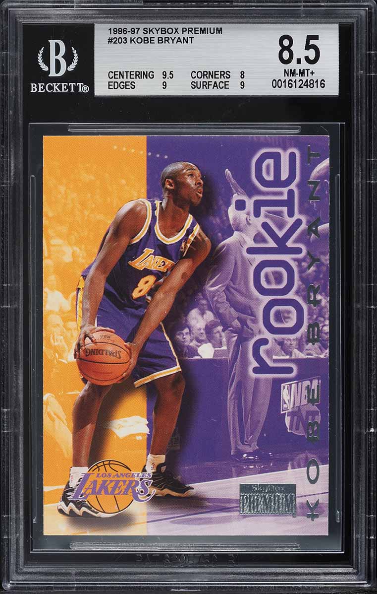 1996 Skybox Premium Kobe Bryant ROOKIE #203 BGS 8.5 NM-MT+