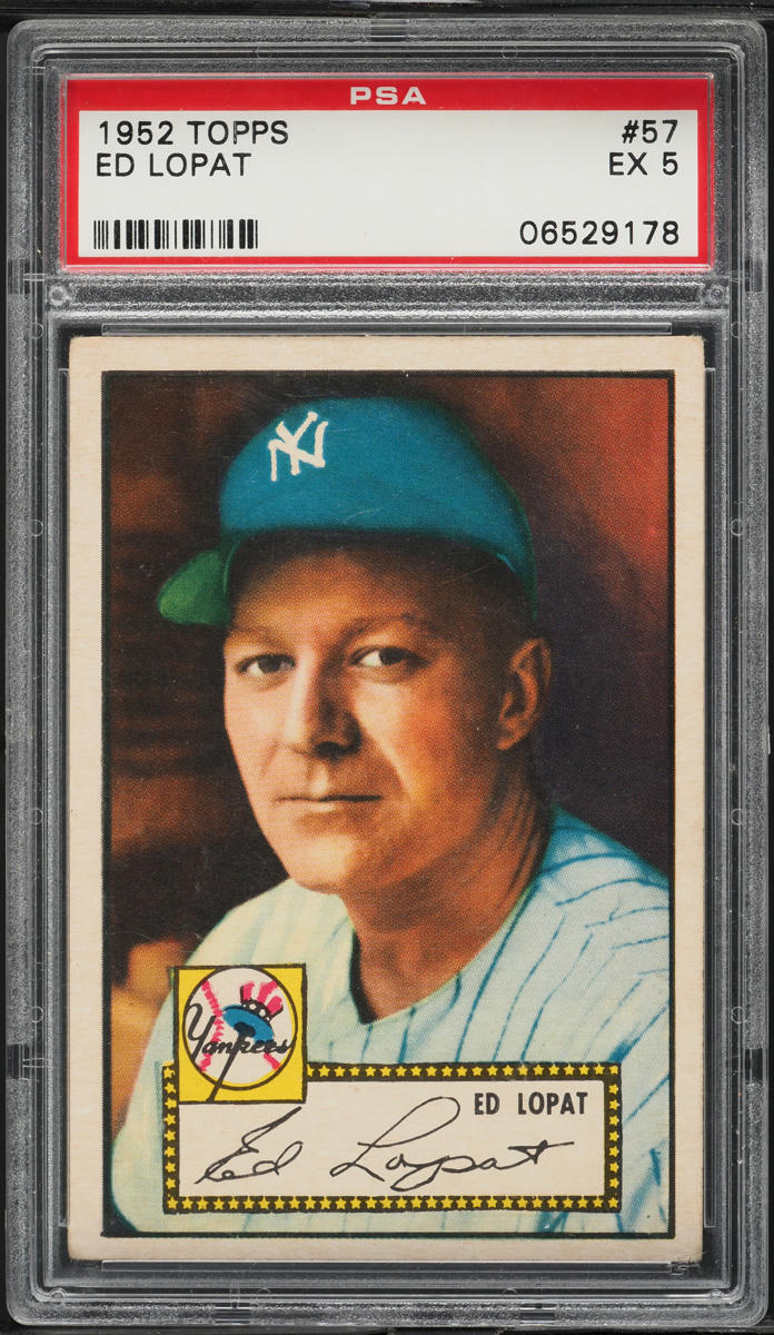 1952 Topps Ed Lopat #57 PSA 5 EX