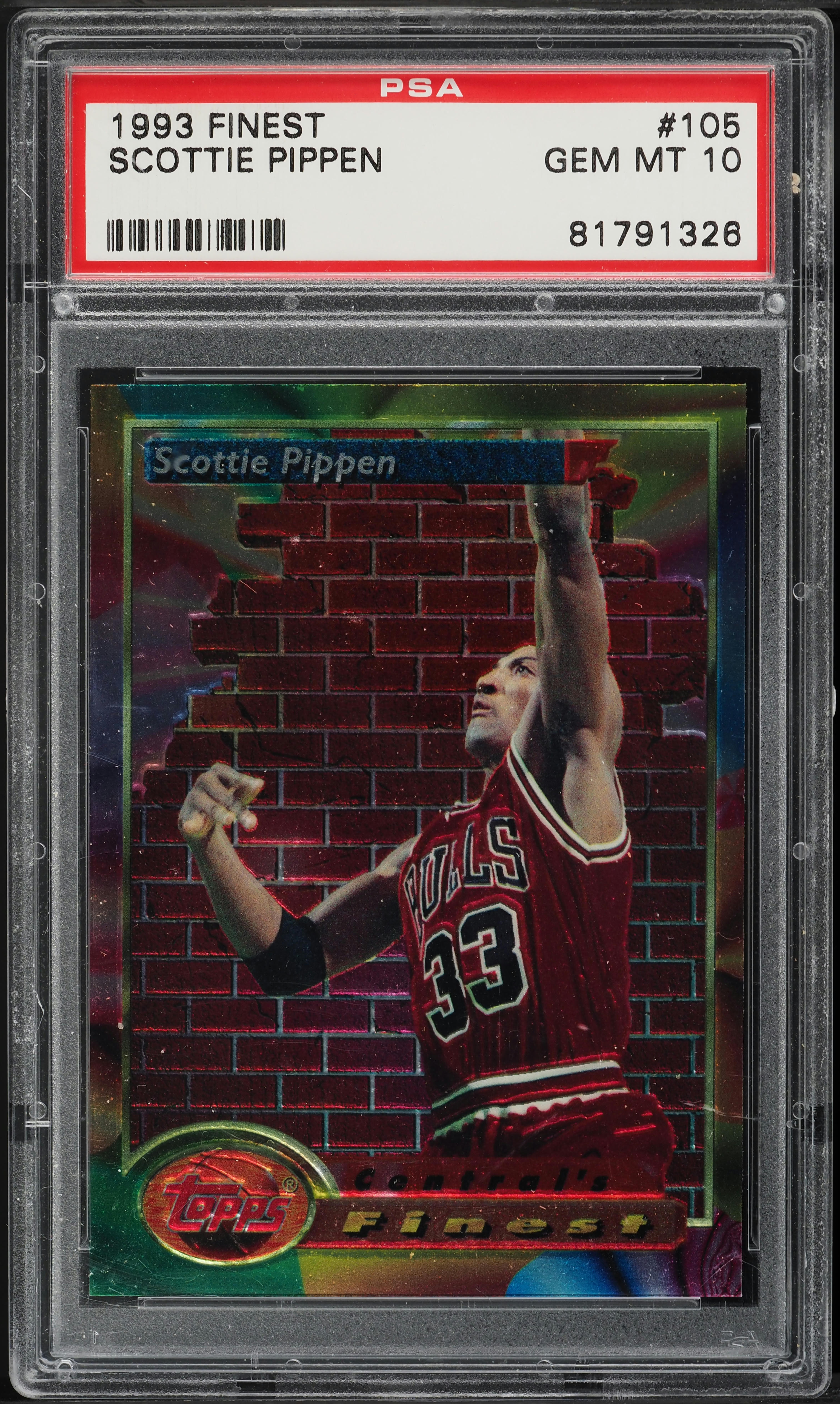 1993 Finest Basketball Scottie Pippen #105 PSA 10 GEM MINT
