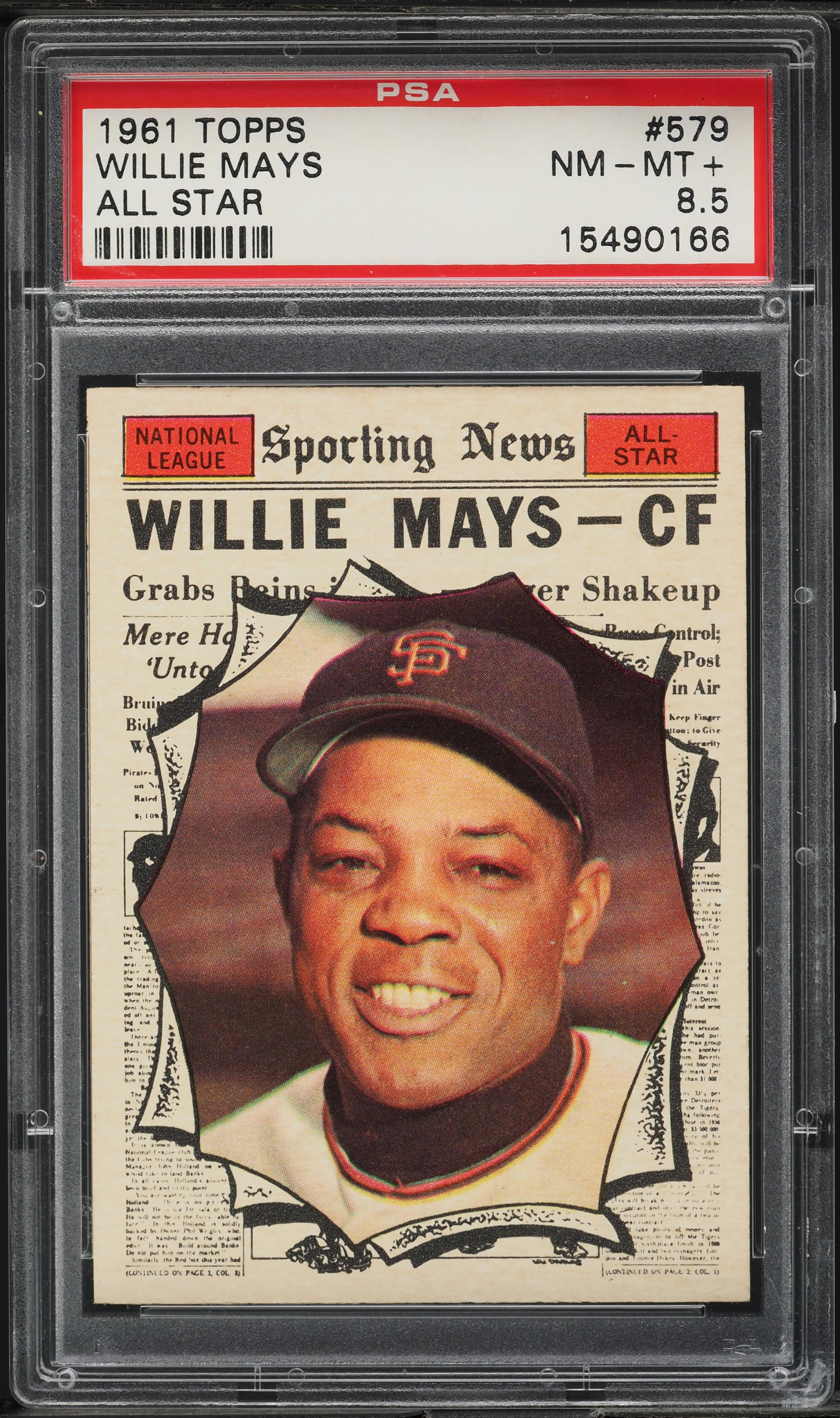 1961 Topps Willie Mays ALL-STAR #579 PSA 8.5 NM-MT+