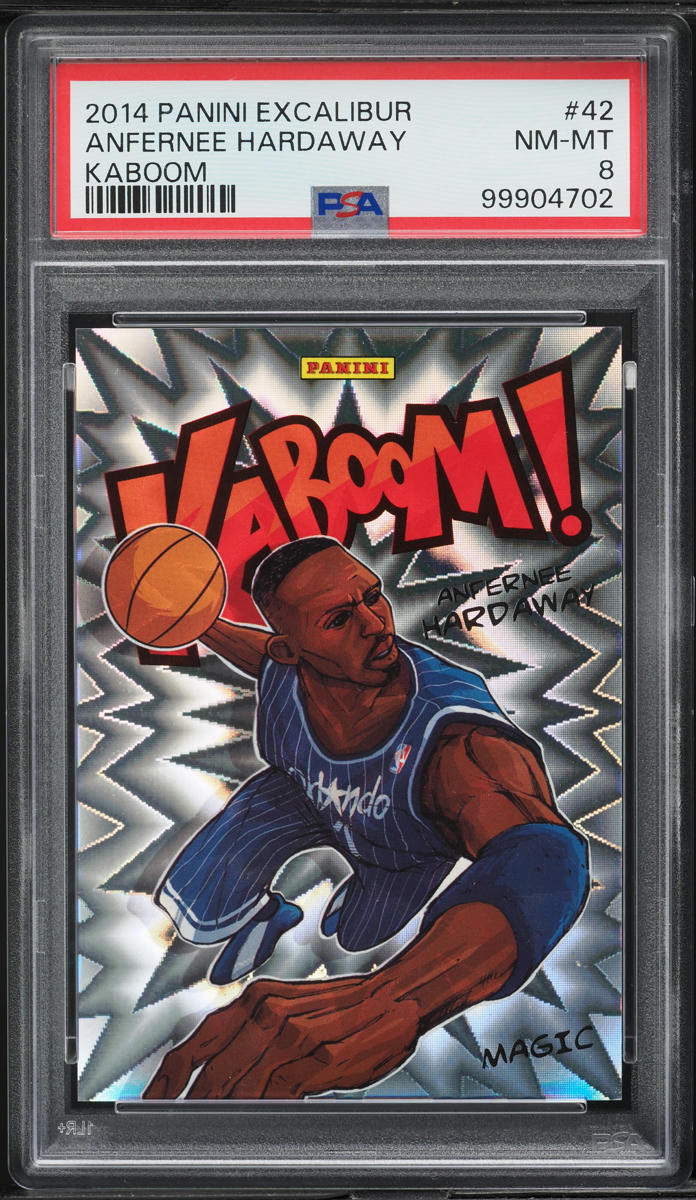 2014 Panini Excalibur Kaboom Anfernee Hardaway #42 PSA 8 NM-MT
