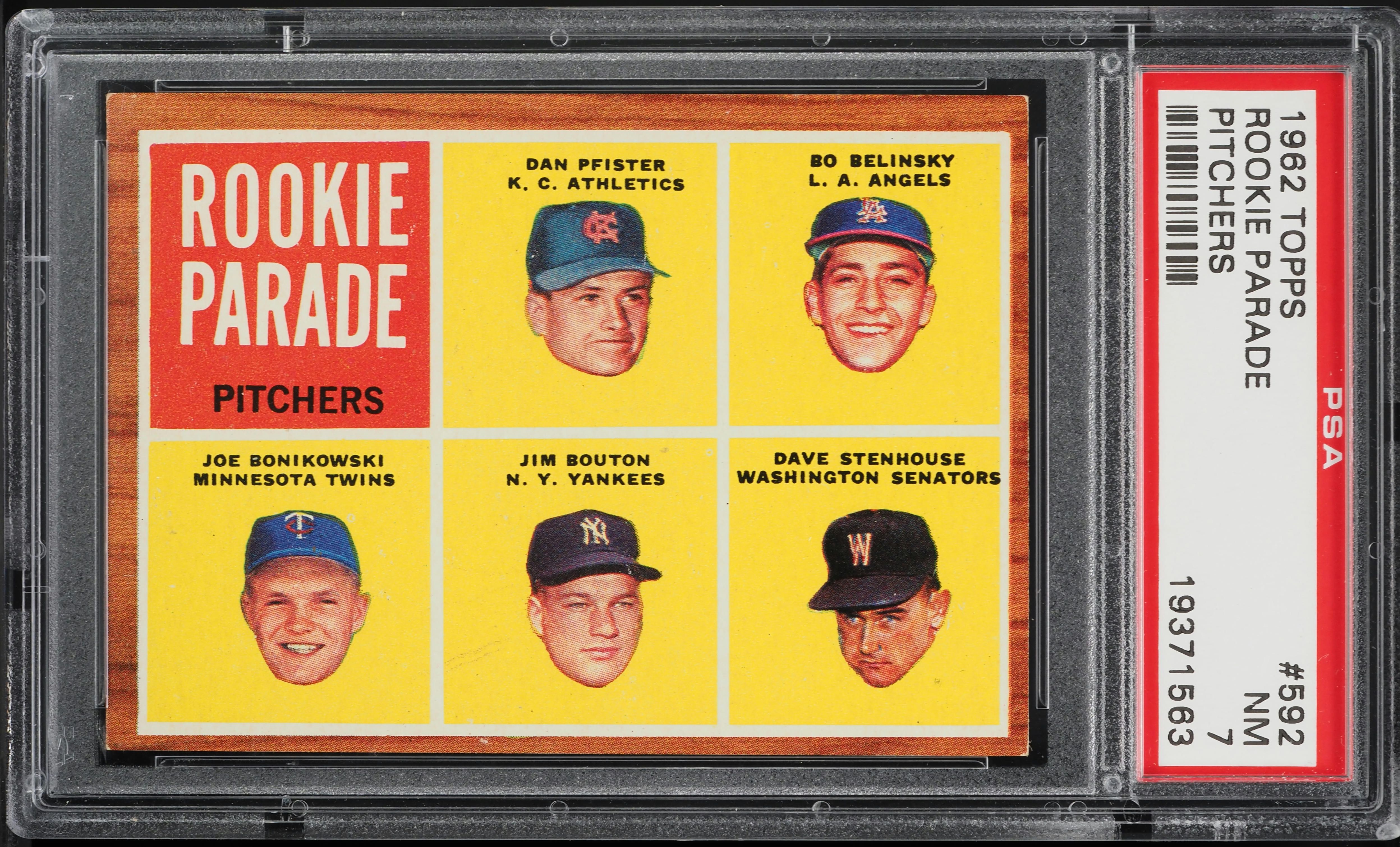 1962 Topps Jim Bouton ROOKIE #592 PSA 7 NRMT