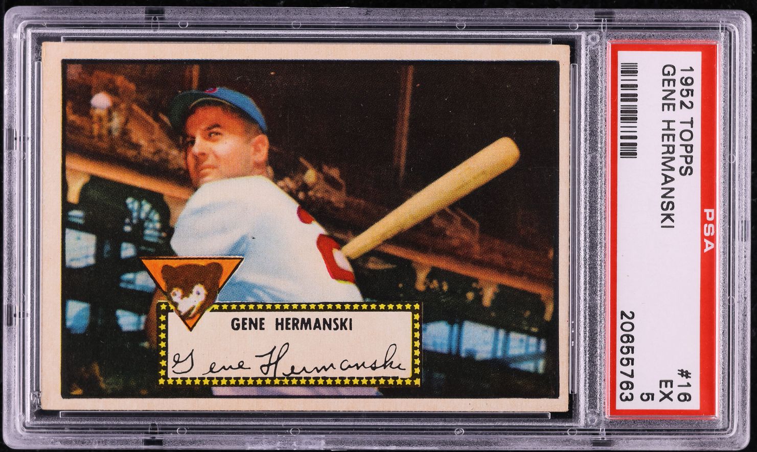 1952 Topps Gene Hermanski #16 PSA 5 EX