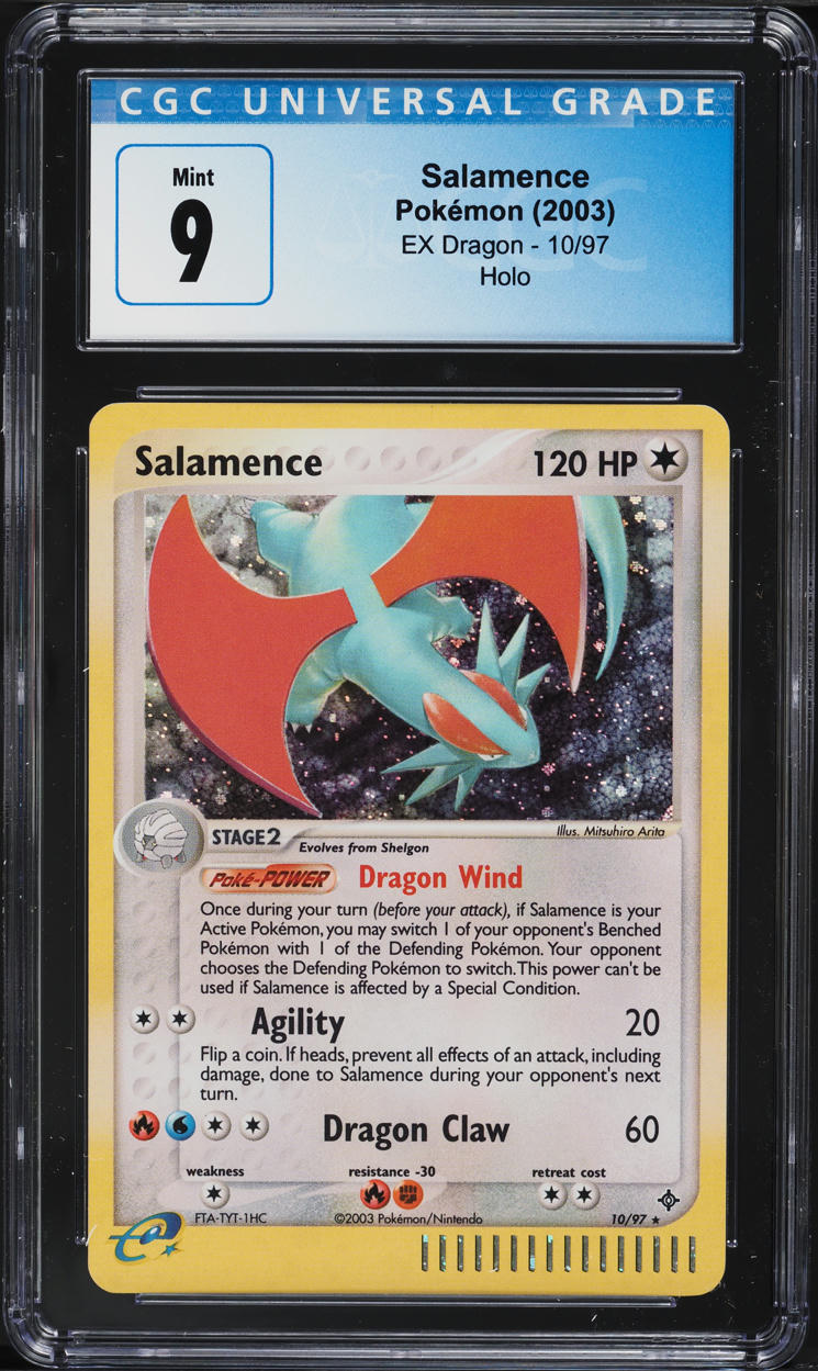 2003 Pokemon EX Dragon Holo Salamence #10 CGC 9 MINT